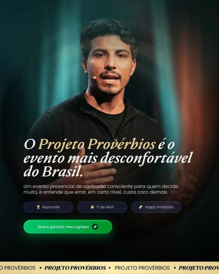 PROJETO PROVÉRBIOS - O evento mais desconfortável do Brasil